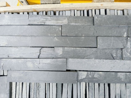 Плитка чёрная из натурального камня фасадная 30 см * 5 см, толщина 7 мм -30 мм купить в Туапсе