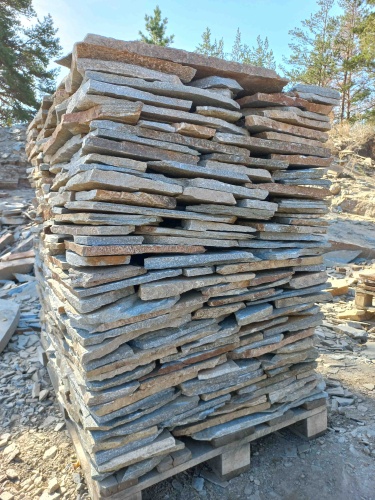 Плитняк златолит серебристый для цоколя, отмостки купить в Туапсе